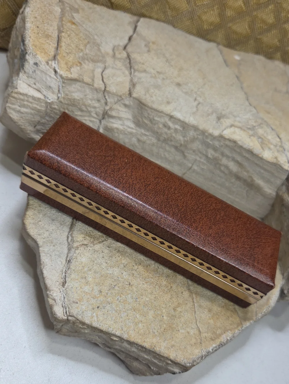 Vintage SWANK Gold-Tone Cufflink and Tie Clip Set In Box